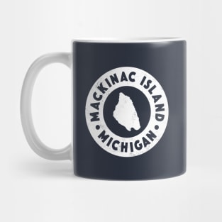 Vintage Mackinac Island Circle Badge Mug